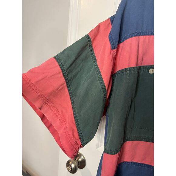 Vintage Bugle Boy Company Color Block Button-Up Shirt Men’s Retro 90s Style - Picture 6 of 7